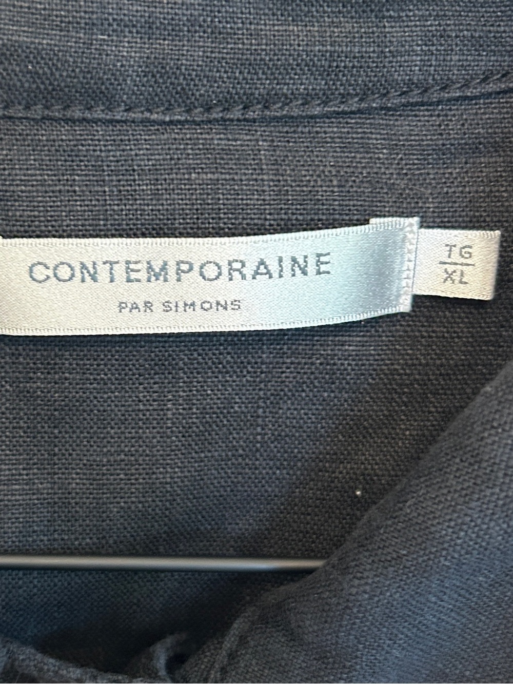 Contemporaine by Simons 100% Linen Jacket Black XL EUC - Picture 2 of 6